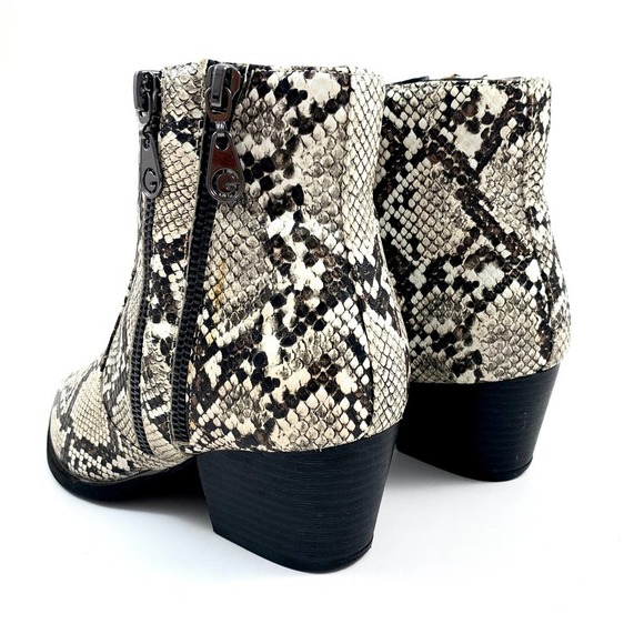 GUESS faux snakeskin python cowgirl ankle boots - Picture 10 of 14